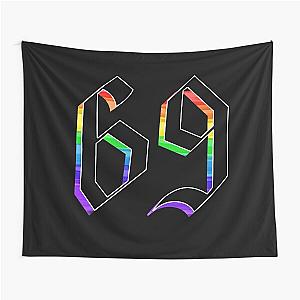 69 6ix9ine rainbow number design  Tapestry