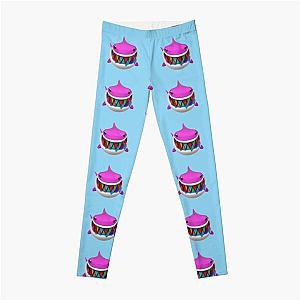 Smiling pink rainbow teeth shark Tekashi 6ix9ine Leggings