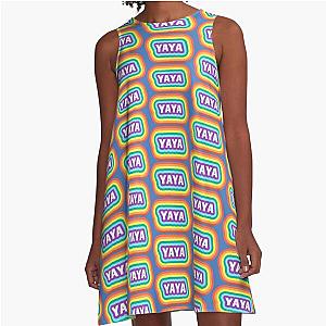 6ix9ine YaYa Rainbow Colors A-Line Dress