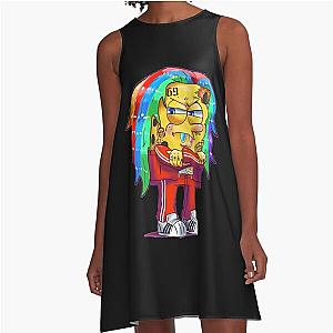 6ix9ine SpongeBob Prem A-Line Dress