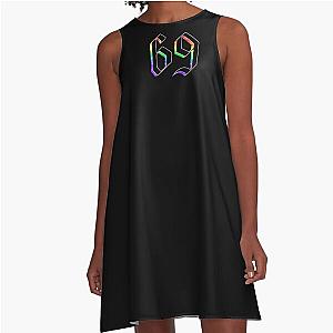 69 6ix9ine rainbow number design  A-Line Dress