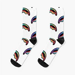 6ix9ine shark colorful teeth style Socks