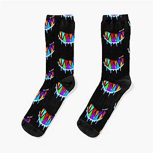 6ix9ine shark teeth colorful look Socks