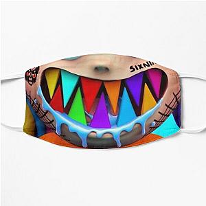 6ix9ine gooba mouth grill  mask Flat Mask