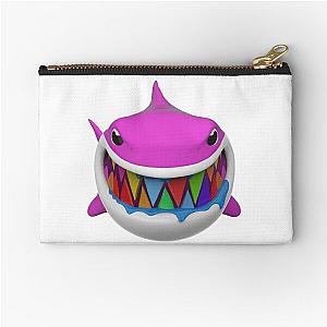 Smiling pink rainbow teeth shark Tekashi 6ix9ine Zipper Pouch