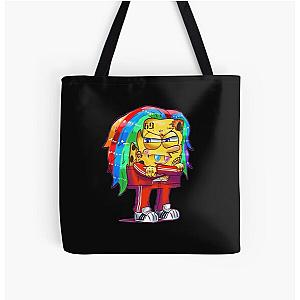 6ix9ine SpongeBob Prem All Over Print Tote Bag