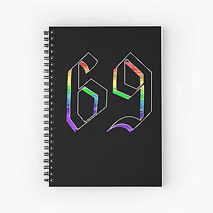 69 6ix9ine rainbow number design  Spiral Notebook