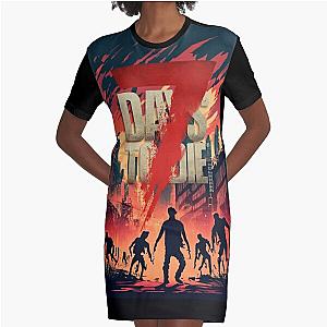 7 days to die burning town Graphic T-Shirt Dress