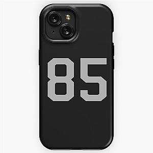 Number 85, grey on black sports jersey number eighty five iPhone Tough Case