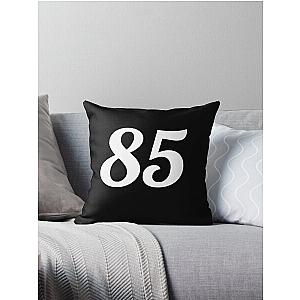 Number 85 White Throw Pillow