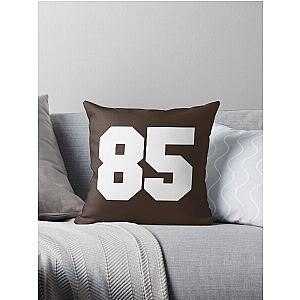 85 Number Cleveland Sports Eighty-Five Brown Jersey Throw Pillow