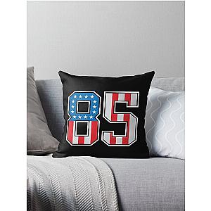 85 American Lucky Number Eighty-five United States Flag Throw Pillow