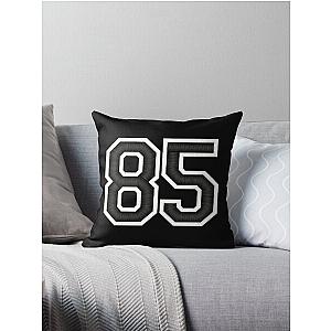 85 Black Jersey Sports Number eighty-five Football 85 Throw Pillow