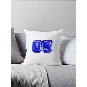 Blue Number 85 Throw Pillow