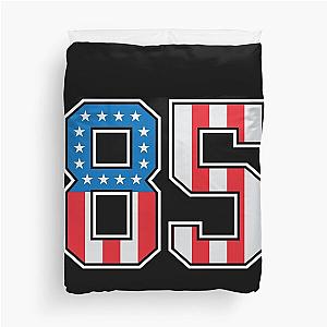 85 American Lucky Number Eighty-five United States Flag Duvet Cover