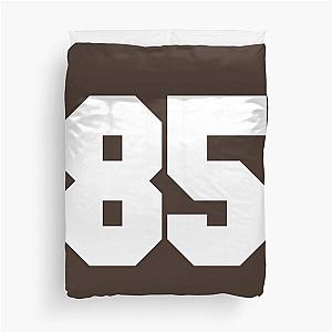 85 Number Cleveland Sports Eighty-Five Brown Jersey Duvet Cover