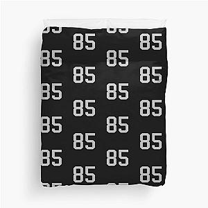 Number 85, grey on black sports jersey number eighty five Duvet Cover