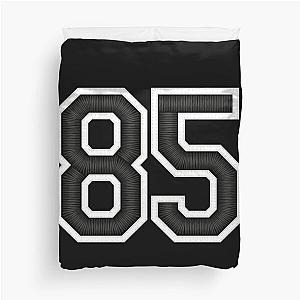 85 Black Jersey Sports Number eighty-five Football 85 Duvet Cover