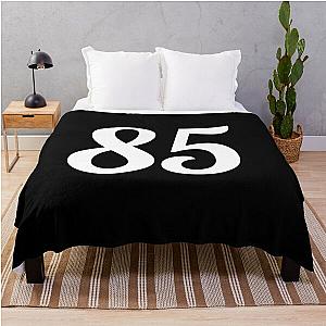 Number 85 White Throw Blanket