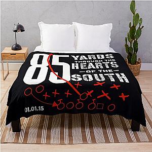 85 Yards Through the Heart of the South Football Run	 Throw Blanket