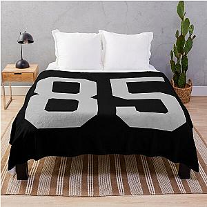 Number 85, grey on black sports jersey number eighty five Throw Blanket