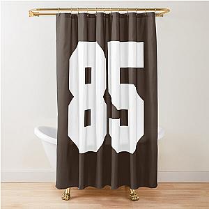 85 Number Cleveland Sports Eighty-Five Brown Jersey Shower Curtain