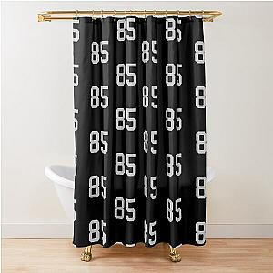 Number 85, grey on black sports jersey number eighty five Shower Curtain