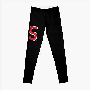 Sports Number 85, red black color lucky sport eighty five Leggings