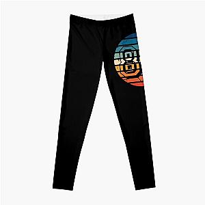 Number 85 Vintage Retro Sport Sunset Birthday Squad Racing Numbers Leggings