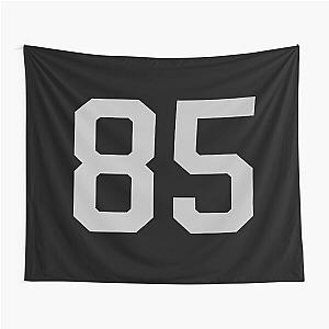 Number 85, grey on black sports jersey number eighty five Tapestry