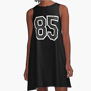 85 Black Jersey Sports Number eighty-five Football 85 A-Line Dress