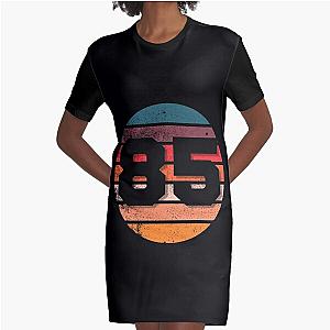 85 Number Vintage Retro Sunset Eighty-five Years Old Men Women Birthday Squad Graphic T-Shirt Dress