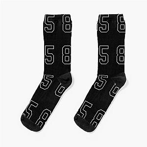 Black Number 85 lucky sports jersey eighty five Socks