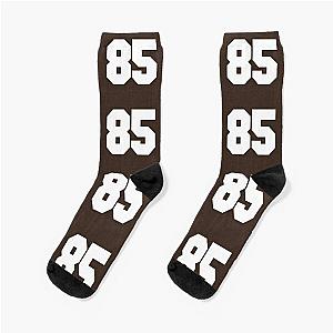 85 Number Cleveland Sports Eighty-Five Brown Jersey Socks