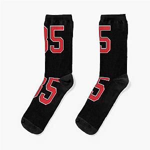 Sports Number 85, red black color lucky sport eighty five Socks