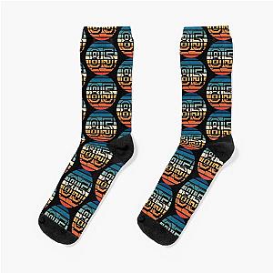 Number 85 Vintage Retro Sport Sunset Birthday Squad Racing Numbers Socks