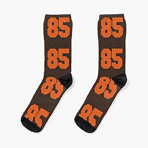 85 Number Cleveland Sports Eighty-Five Brown Jersey Socks