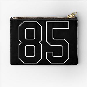 Black Number 85 lucky sports jersey eighty five Zipper Pouch