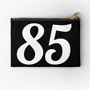 Number 85 White Zipper Pouch