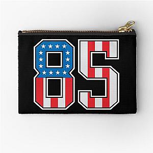 85 American Lucky Number Eighty-five United States Flag Zipper Pouch