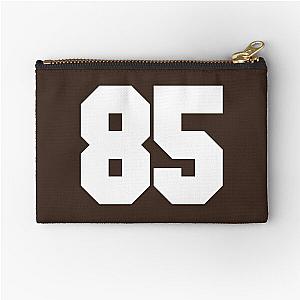 85 Number Cleveland Sports Eighty-Five Brown Jersey Zipper Pouch