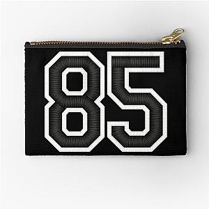 85 Black Jersey Sports Number eighty-five Football 85 Zipper Pouch