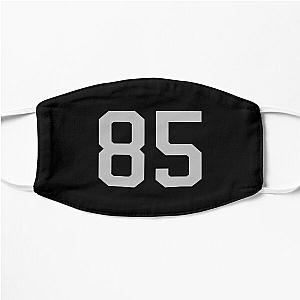 Number 85, grey on black sports jersey number eighty five Flat Mask