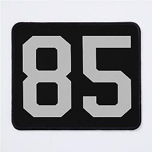 Number 85, grey on black sports jersey number eighty five Mouse Pad