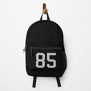 Number 85, grey on black sports jersey number eighty five Backpack