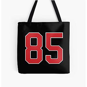 Sports Number 85, red black color lucky sport eighty five All Over Print Tote Bag