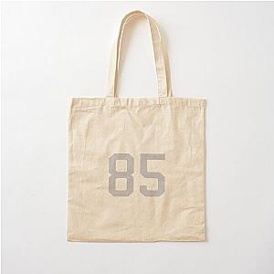 Number 85, grey on black sports jersey number eighty five Cotton Tote Bag