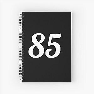 Number 85 White Spiral Notebook