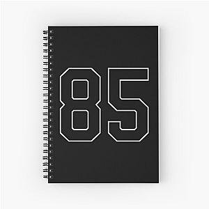 Black Number 85 lucky sports jersey eighty five Spiral Notebook