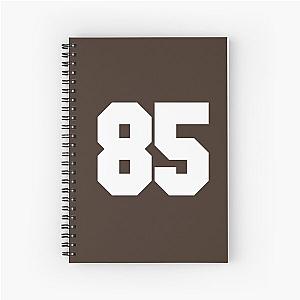 85 Number Cleveland Sports Eighty-Five Brown Jersey Spiral Notebook